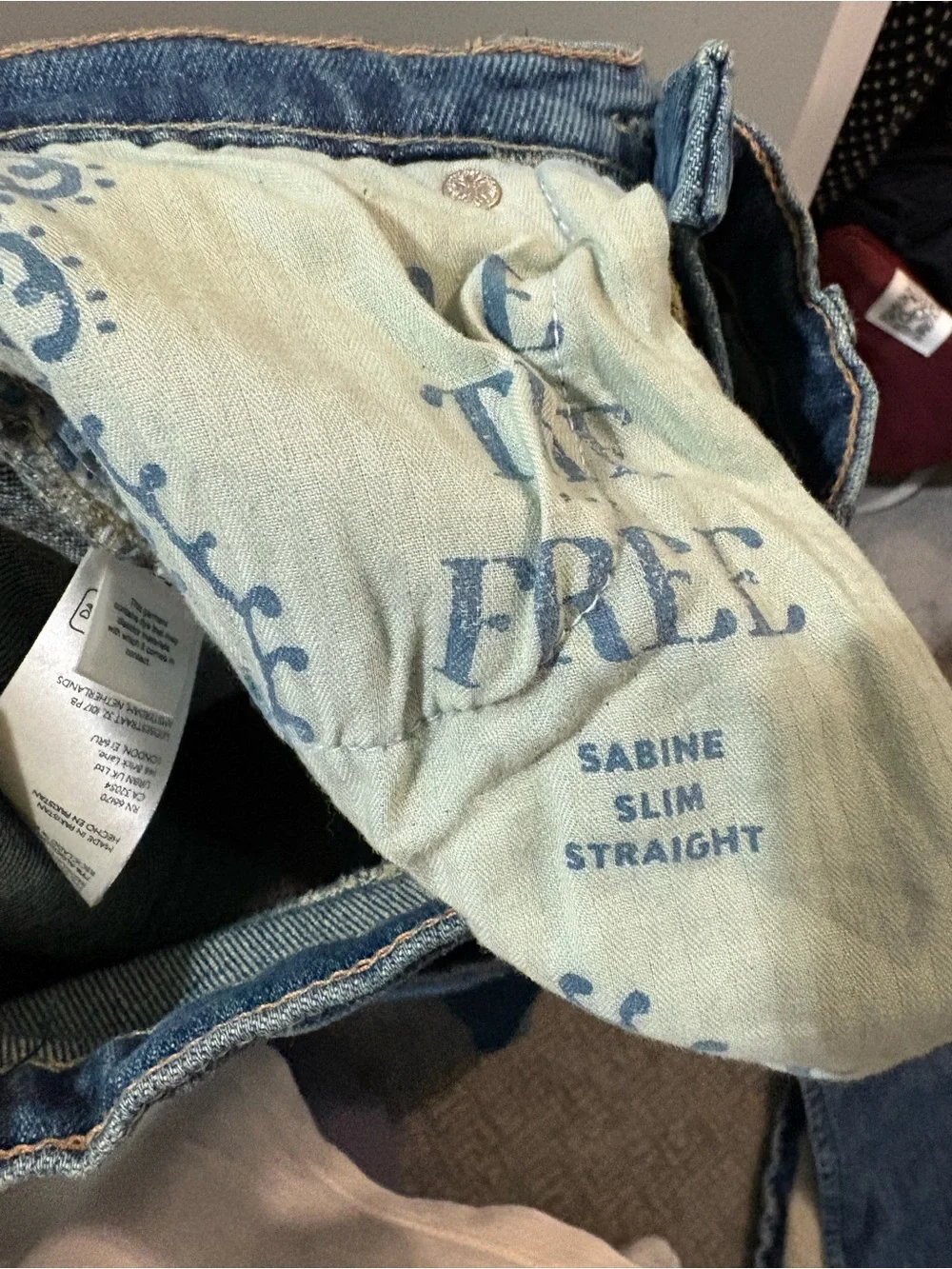 Free people Sabine slim straight jeans